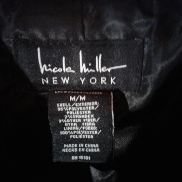 Black Womens (unisex) Blazer with Belt (medium) - Picture 4 of 4